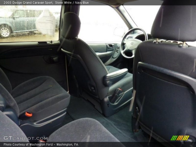Stone White / Navy Blue 2003 Dodge Grand Caravan Sport