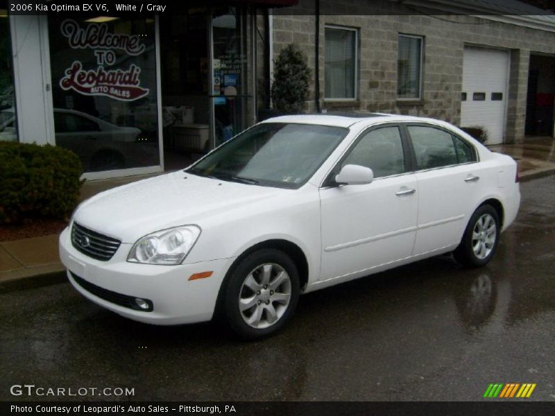 White / Gray 2006 Kia Optima EX V6