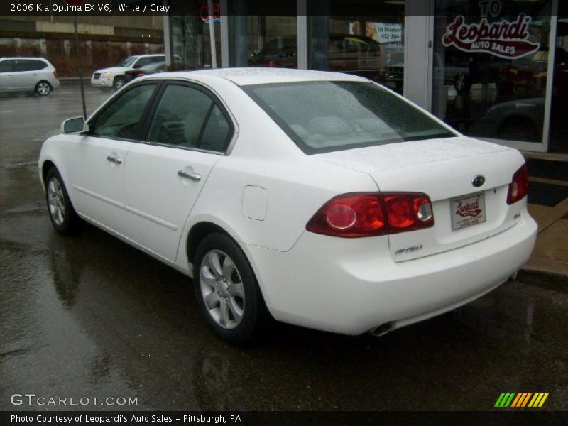 White / Gray 2006 Kia Optima EX V6