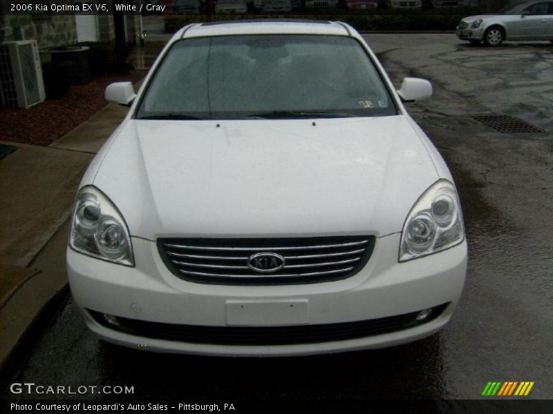 White / Gray 2006 Kia Optima EX V6