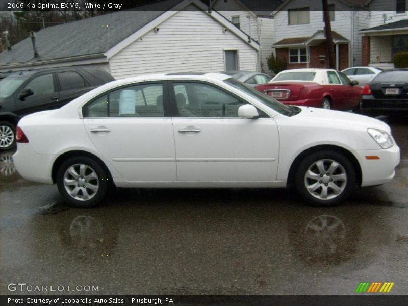 White / Gray 2006 Kia Optima EX V6