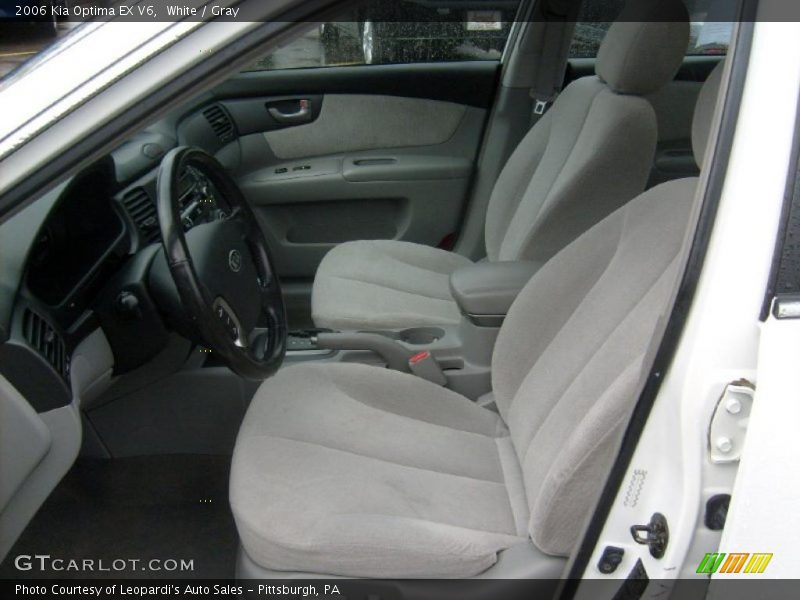 White / Gray 2006 Kia Optima EX V6