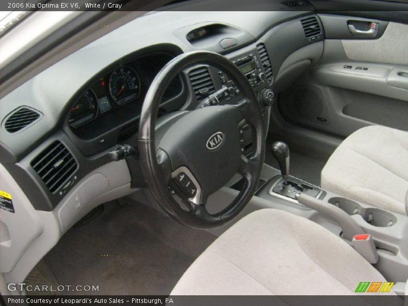 White / Gray 2006 Kia Optima EX V6