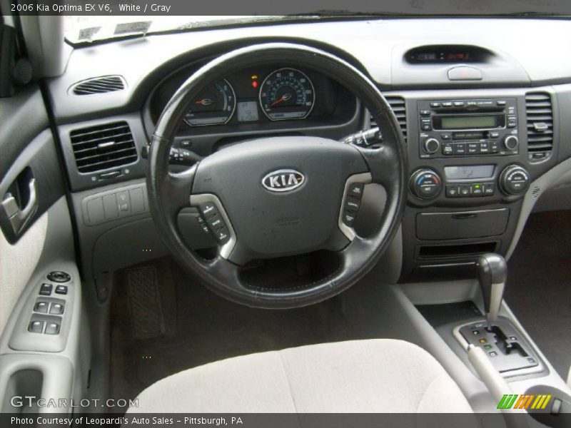 White / Gray 2006 Kia Optima EX V6