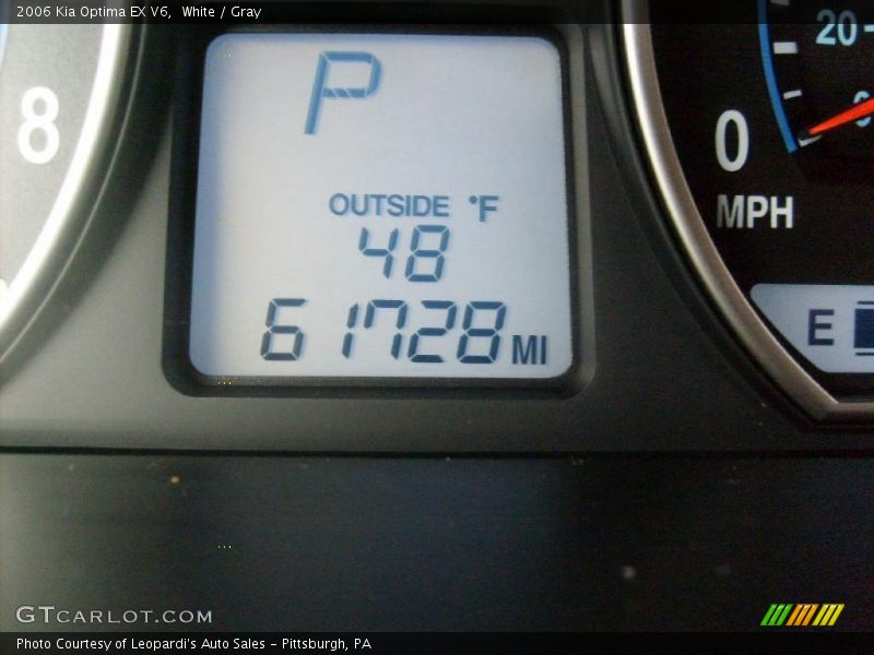 White / Gray 2006 Kia Optima EX V6