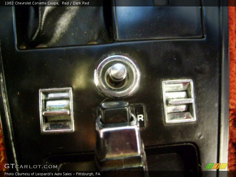 Controls of 1982 Corvette Coupe