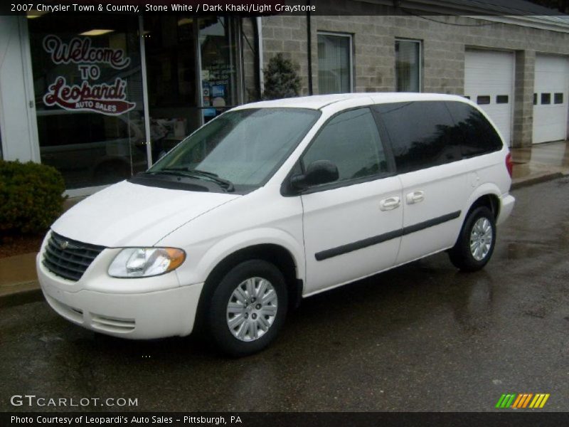 Stone White / Dark Khaki/Light Graystone 2007 Chrysler Town & Country