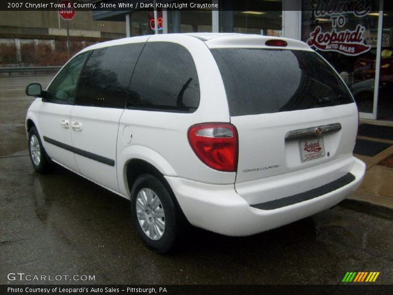 Stone White / Dark Khaki/Light Graystone 2007 Chrysler Town & Country