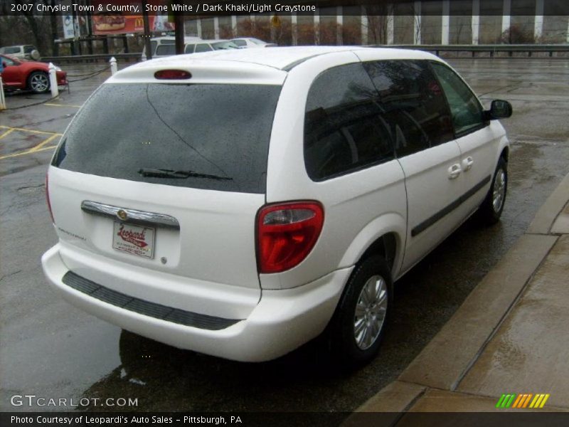 Stone White / Dark Khaki/Light Graystone 2007 Chrysler Town & Country