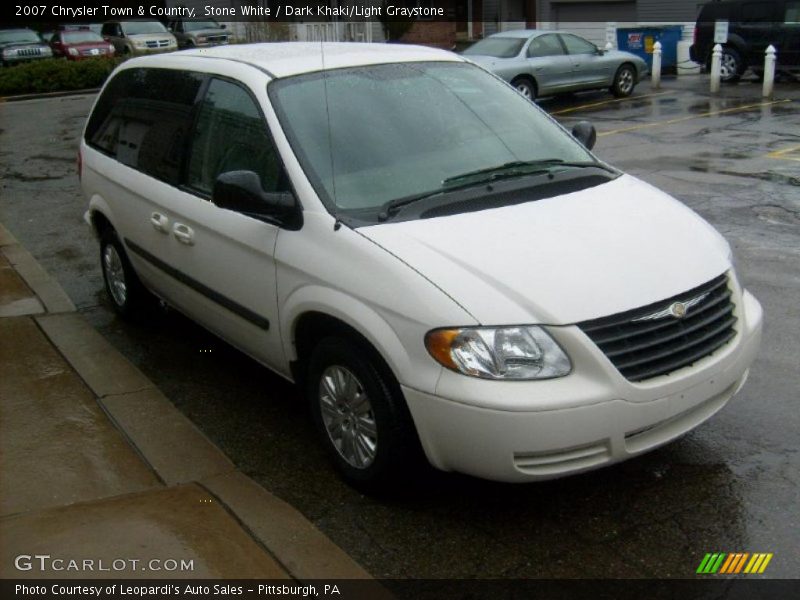 Stone White / Dark Khaki/Light Graystone 2007 Chrysler Town & Country