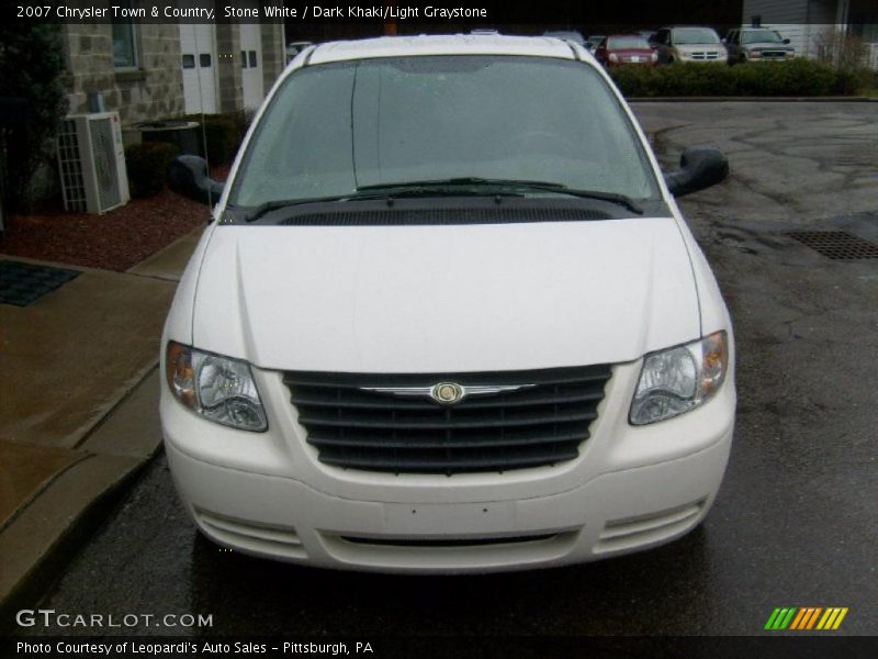 Stone White / Dark Khaki/Light Graystone 2007 Chrysler Town & Country