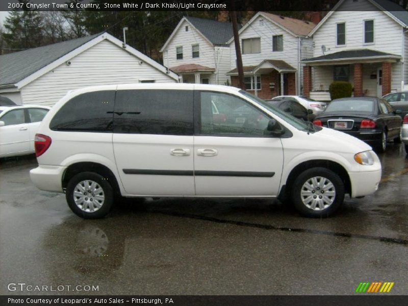 Stone White / Dark Khaki/Light Graystone 2007 Chrysler Town & Country
