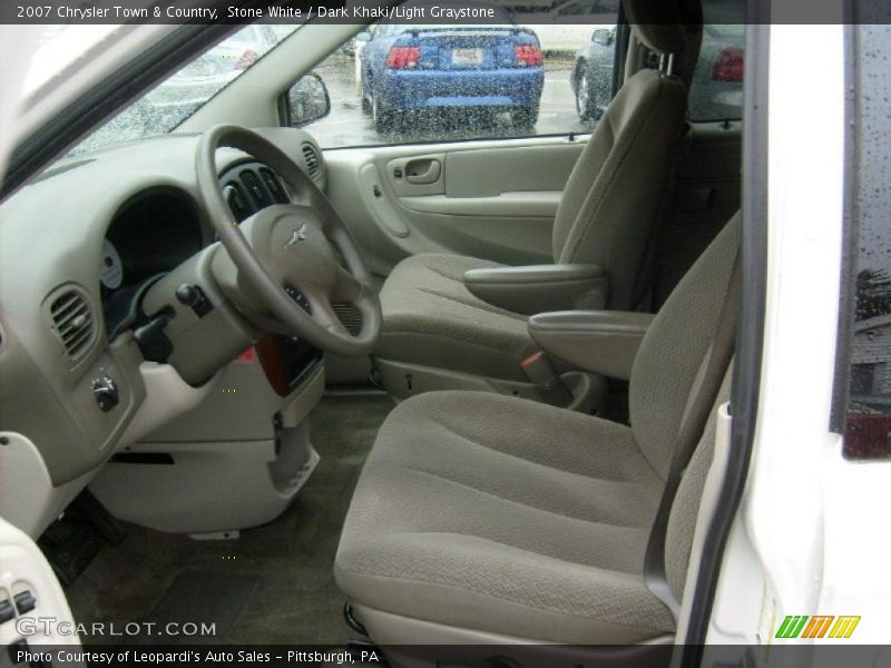 Stone White / Dark Khaki/Light Graystone 2007 Chrysler Town & Country