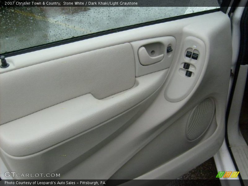 Stone White / Dark Khaki/Light Graystone 2007 Chrysler Town & Country