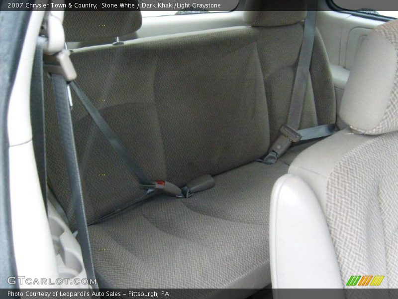 Stone White / Dark Khaki/Light Graystone 2007 Chrysler Town & Country