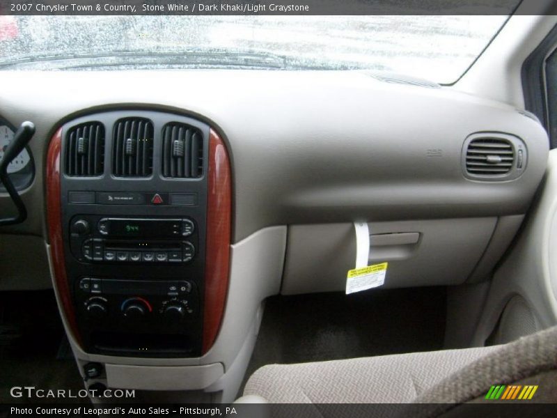 Stone White / Dark Khaki/Light Graystone 2007 Chrysler Town & Country