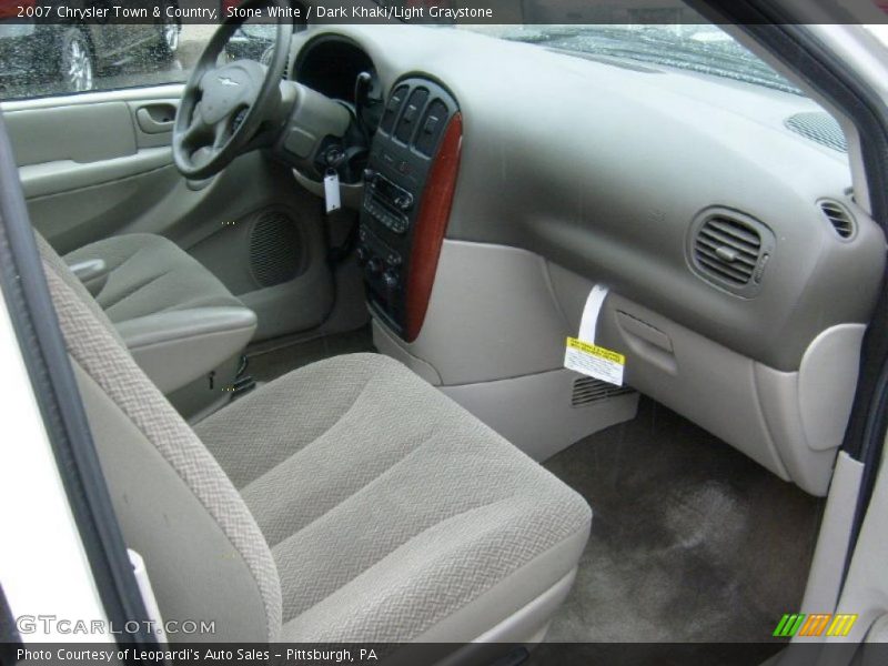 Stone White / Dark Khaki/Light Graystone 2007 Chrysler Town & Country