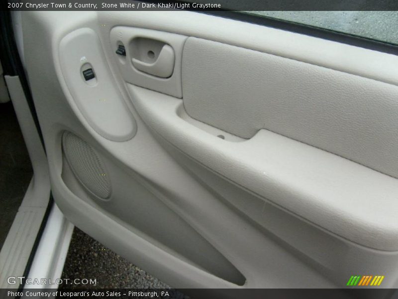 Stone White / Dark Khaki/Light Graystone 2007 Chrysler Town & Country