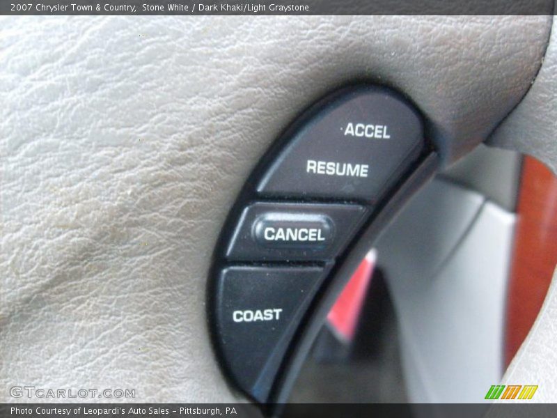 Stone White / Dark Khaki/Light Graystone 2007 Chrysler Town & Country