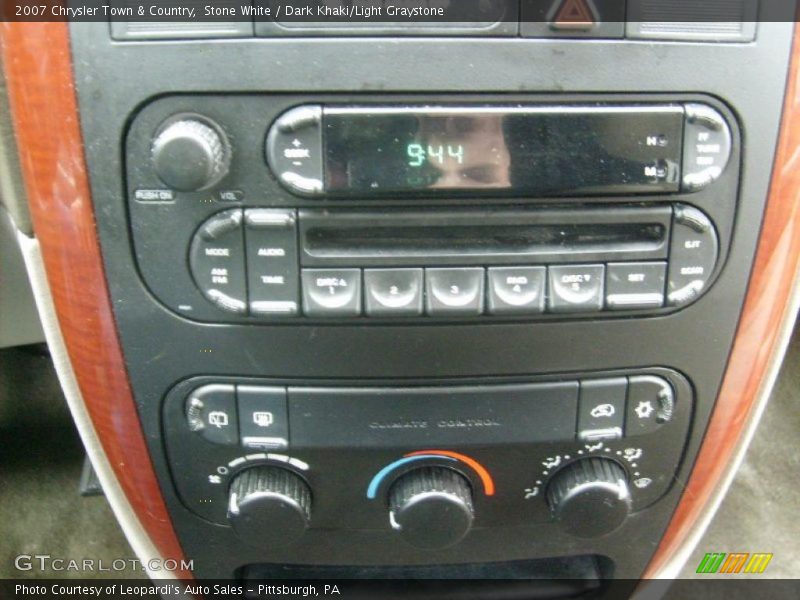Stone White / Dark Khaki/Light Graystone 2007 Chrysler Town & Country