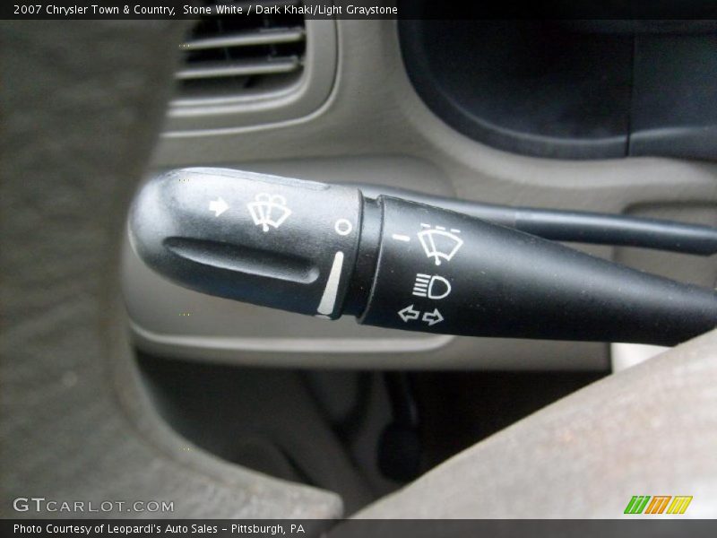 Stone White / Dark Khaki/Light Graystone 2007 Chrysler Town & Country