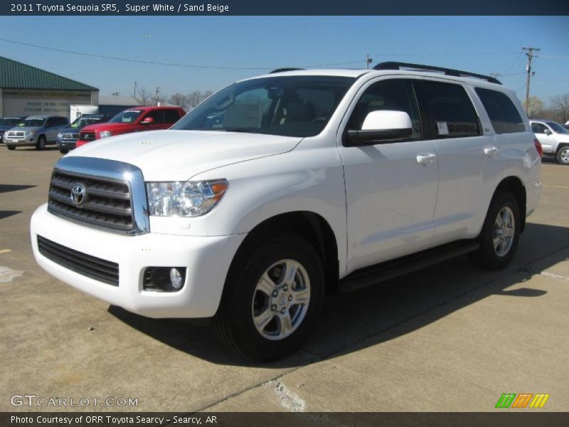 Super White / Sand Beige 2011 Toyota Sequoia SR5