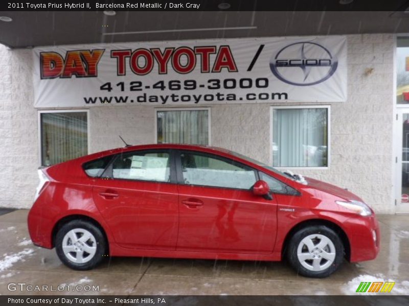 Barcelona Red Metallic / Dark Gray 2011 Toyota Prius Hybrid II
