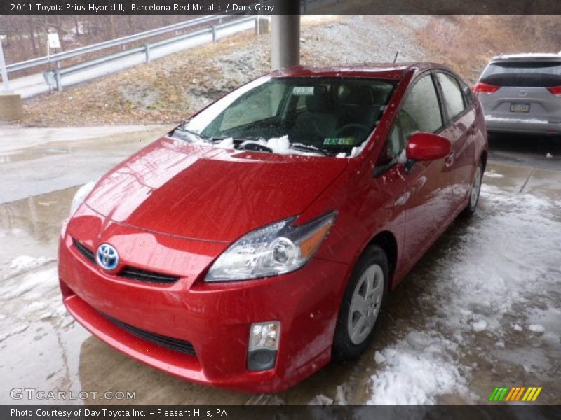 Barcelona Red Metallic / Dark Gray 2011 Toyota Prius Hybrid II