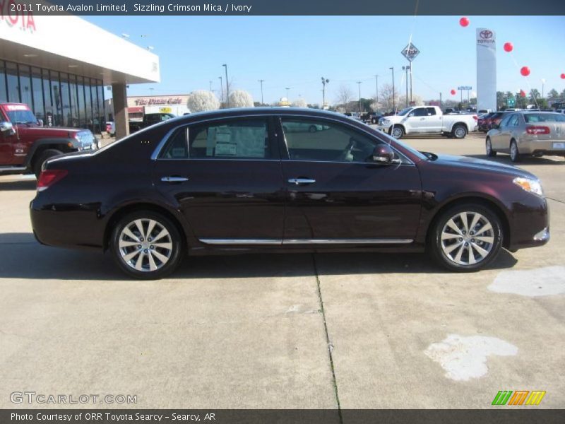 Sizzling Crimson Mica / Ivory 2011 Toyota Avalon Limited