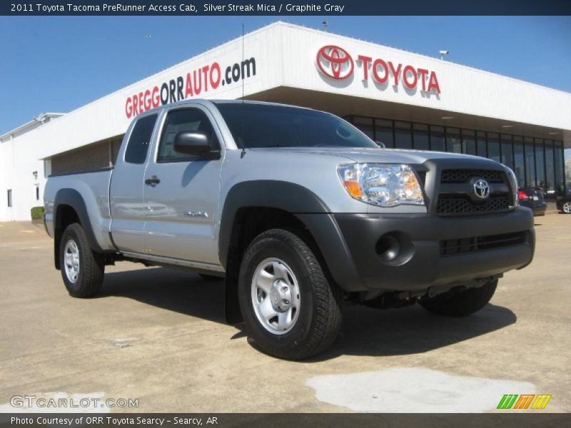 Silver Streak Mica / Graphite Gray 2011 Toyota Tacoma PreRunner Access Cab