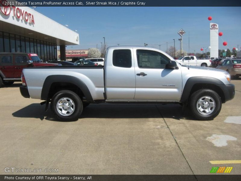 Silver Streak Mica / Graphite Gray 2011 Toyota Tacoma PreRunner Access Cab