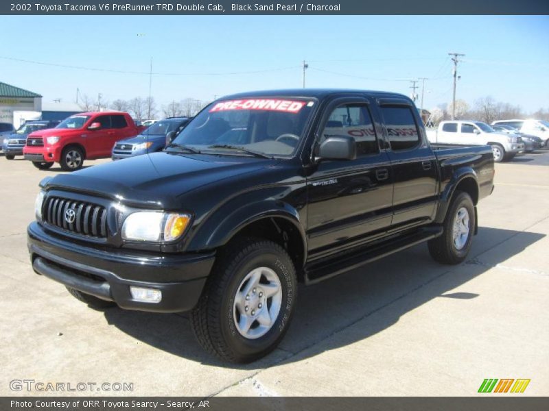 Black Sand Pearl / Charcoal 2002 Toyota Tacoma V6 PreRunner TRD Double Cab