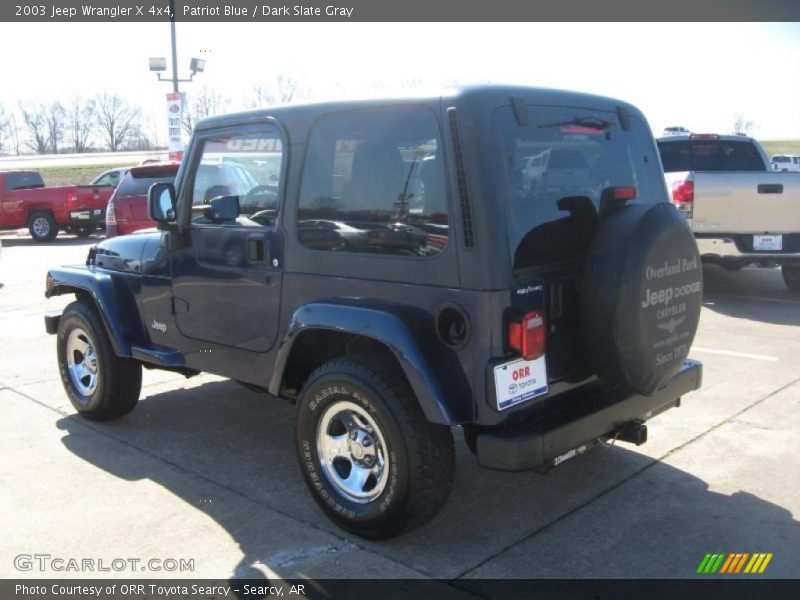 Patriot Blue / Dark Slate Gray 2003 Jeep Wrangler X 4x4