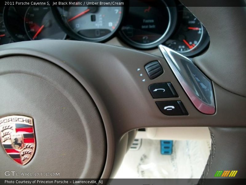 Jet Black Metallic / Umber Brown/Cream 2011 Porsche Cayenne S