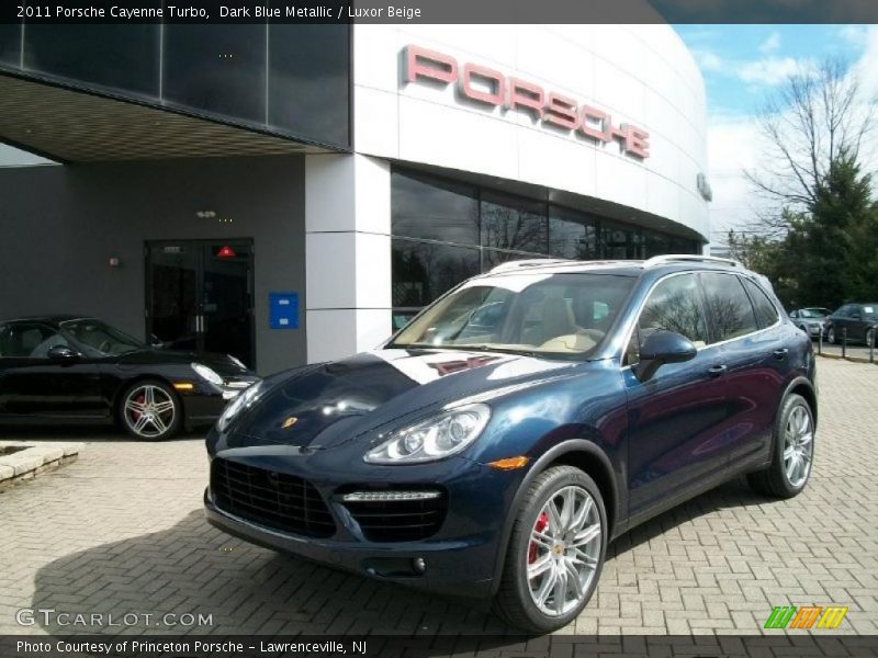 Dark Blue Metallic / Luxor Beige 2011 Porsche Cayenne Turbo