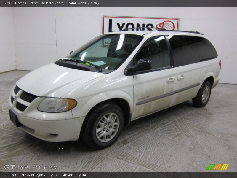Stone White / Gray 2001 Dodge Grand Caravan Sport