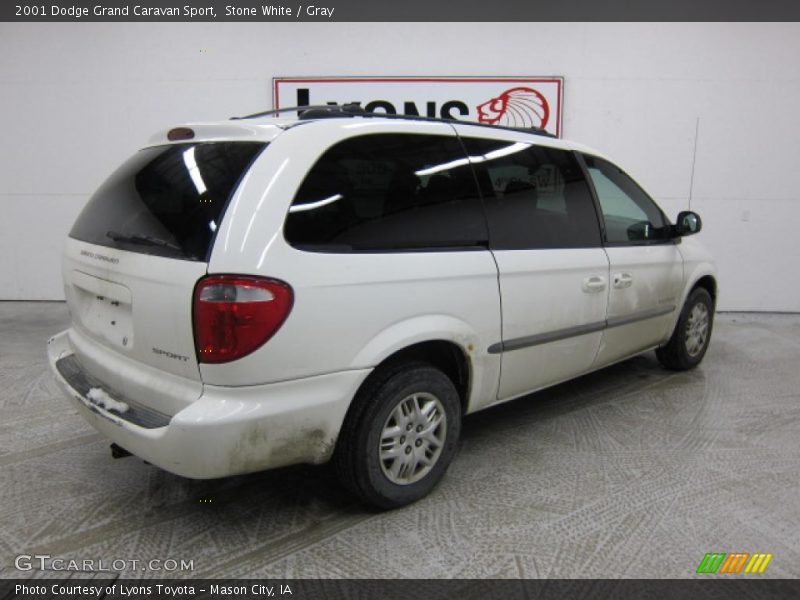 Stone White / Gray 2001 Dodge Grand Caravan Sport