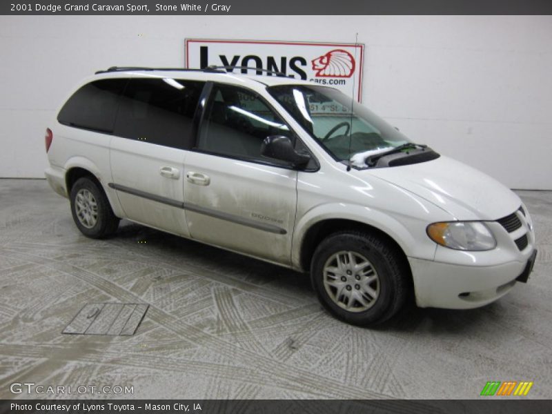Stone White / Gray 2001 Dodge Grand Caravan Sport