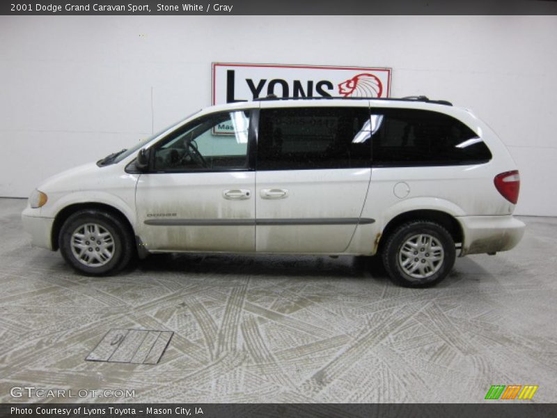 Stone White / Gray 2001 Dodge Grand Caravan Sport