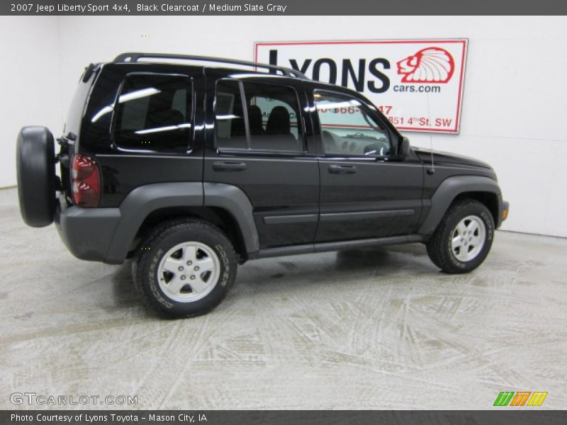 Black Clearcoat / Medium Slate Gray 2007 Jeep Liberty Sport 4x4