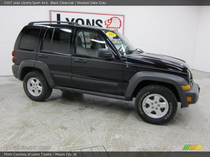 Black Clearcoat / Medium Slate Gray 2007 Jeep Liberty Sport 4x4