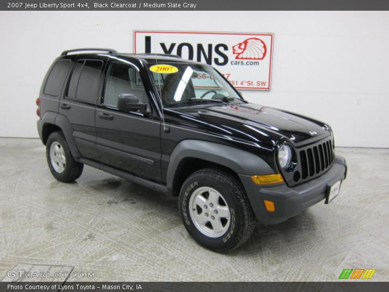 Black Clearcoat / Medium Slate Gray 2007 Jeep Liberty Sport 4x4