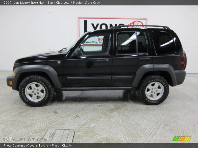 Black Clearcoat / Medium Slate Gray 2007 Jeep Liberty Sport 4x4