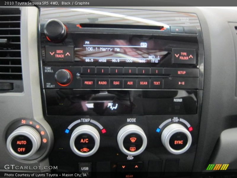 Controls of 2010 Sequoia SR5 4WD