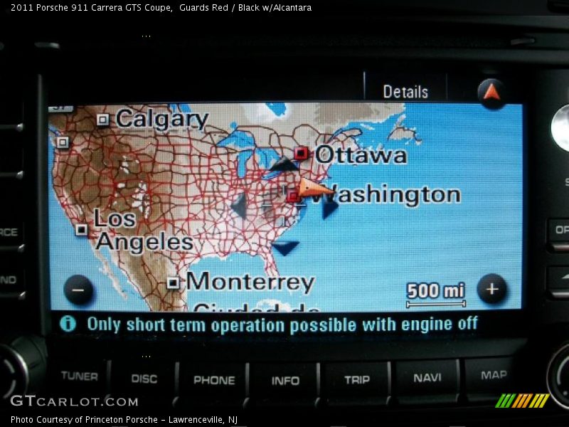 Navigation of 2011 911 Carrera GTS Coupe