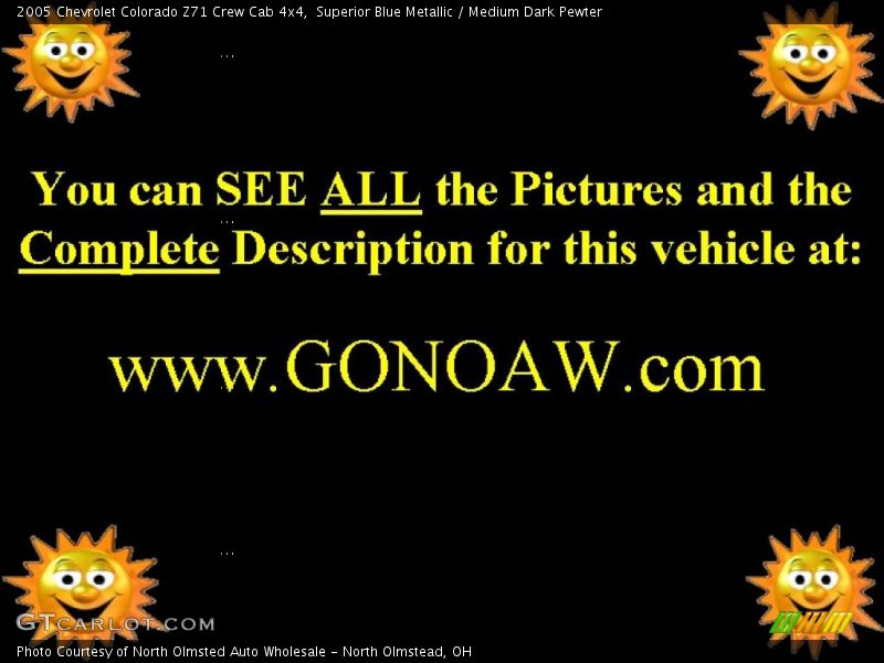 Superior Blue Metallic / Medium Dark Pewter 2005 Chevrolet Colorado Z71 Crew Cab 4x4