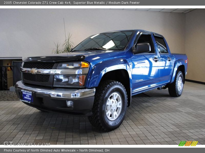 Superior Blue Metallic / Medium Dark Pewter 2005 Chevrolet Colorado Z71 Crew Cab 4x4