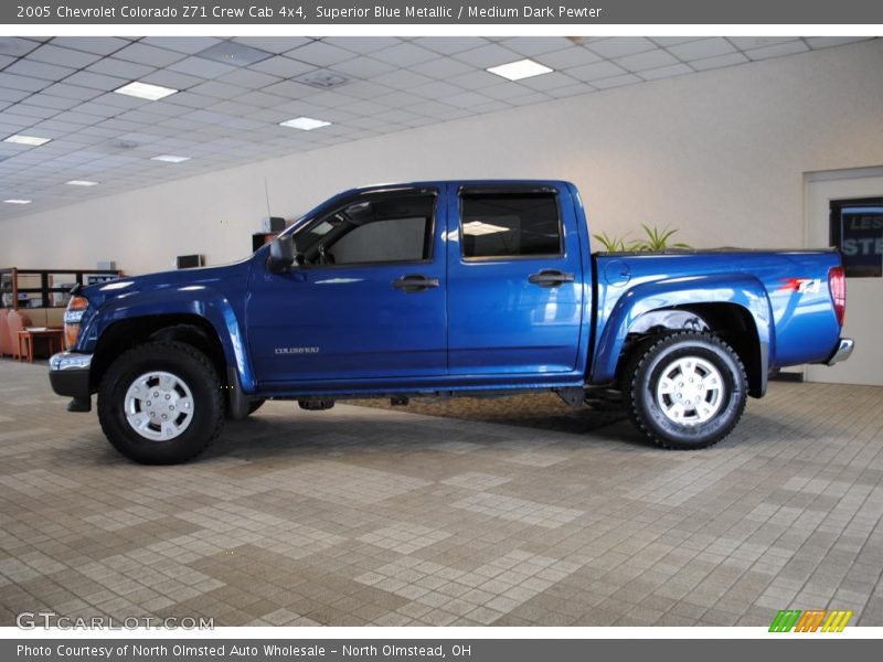 Superior Blue Metallic / Medium Dark Pewter 2005 Chevrolet Colorado Z71 Crew Cab 4x4