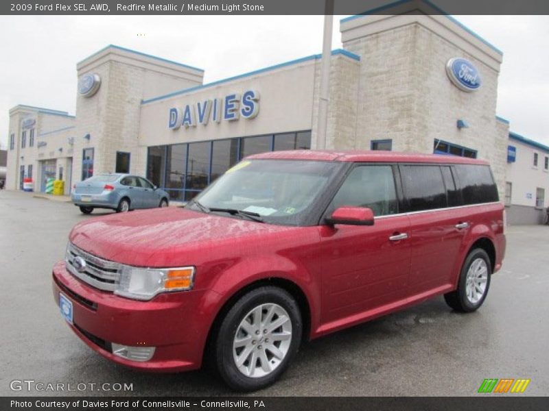 Redfire Metallic / Medium Light Stone 2009 Ford Flex SEL AWD