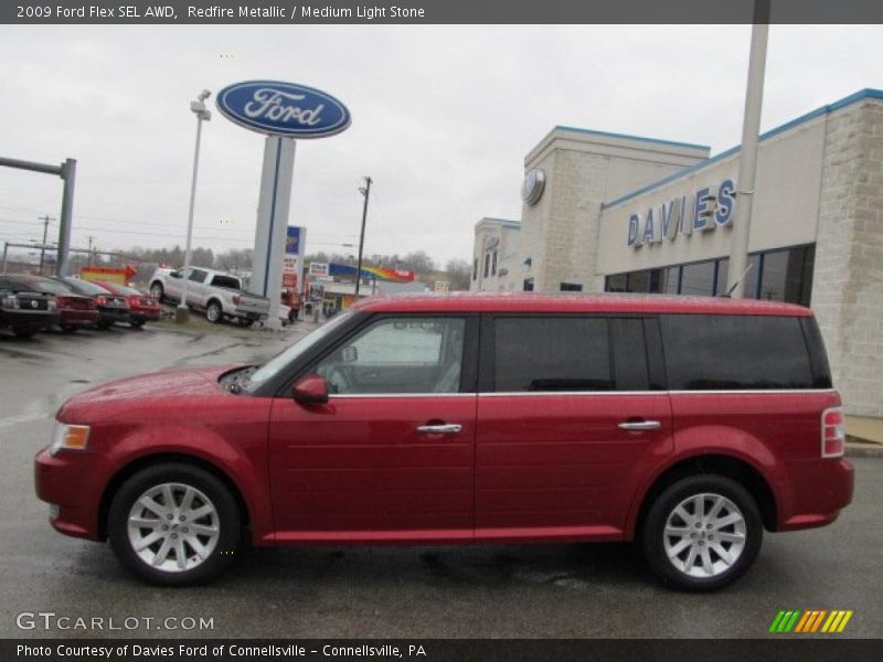 Redfire Metallic / Medium Light Stone 2009 Ford Flex SEL AWD